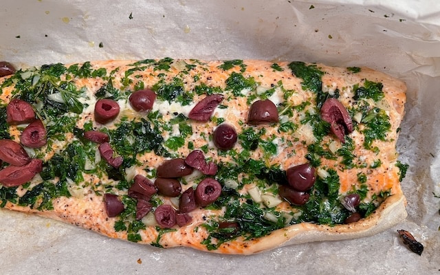 Mediterranean Trout with Olives