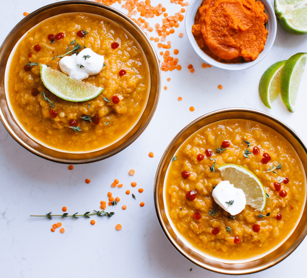 Live and Love Nutrition Spicy Pumpkin Lentil Soup Recipe