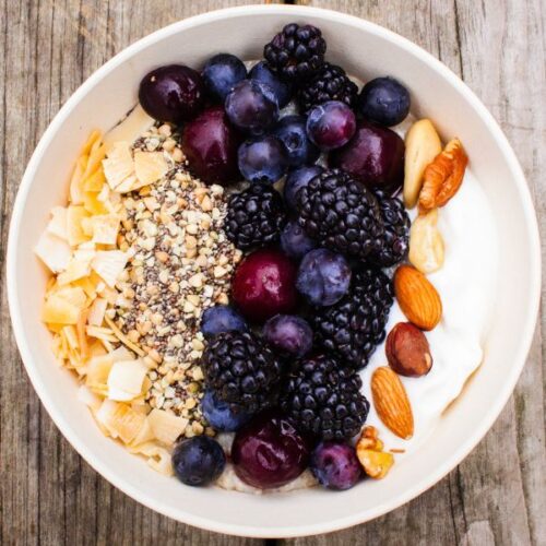 Triple Berry Oat and Nut Bowl